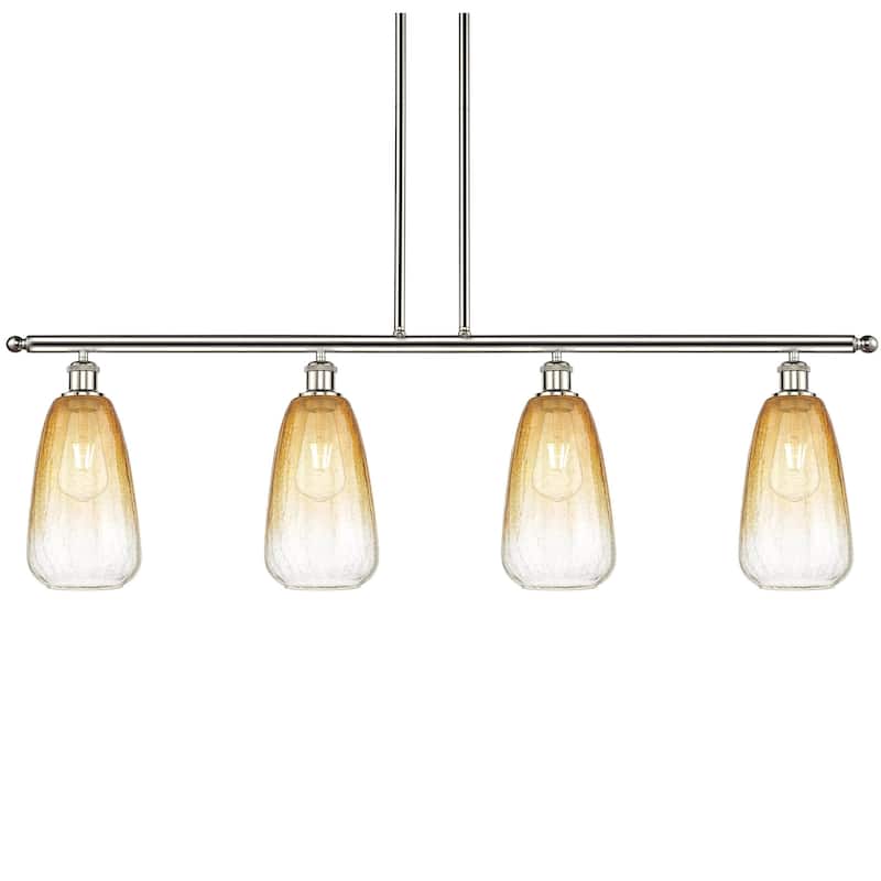 Innovations Lighting 516-4I-14-48 Brookhaven Almond Linear Brookhaven - Polished Nickel / Amber
