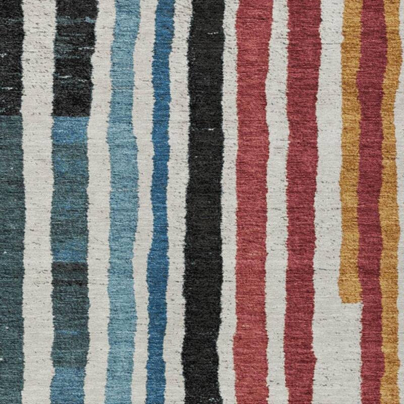 HomeRoots Striped Transitional Rectangle Outdoor Rug