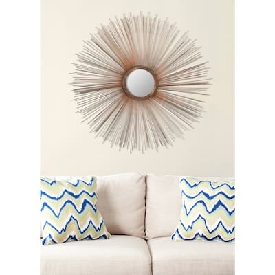 SAFAVIEH Handmade Art Copper Sunburst 41-inch Decorative Mirror - 41"W x 41"D x 1"H