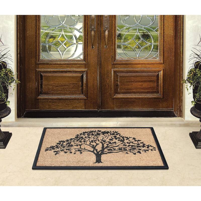 A1HC Natural Coir & Rubber Hand Flocked Large Door Mat
