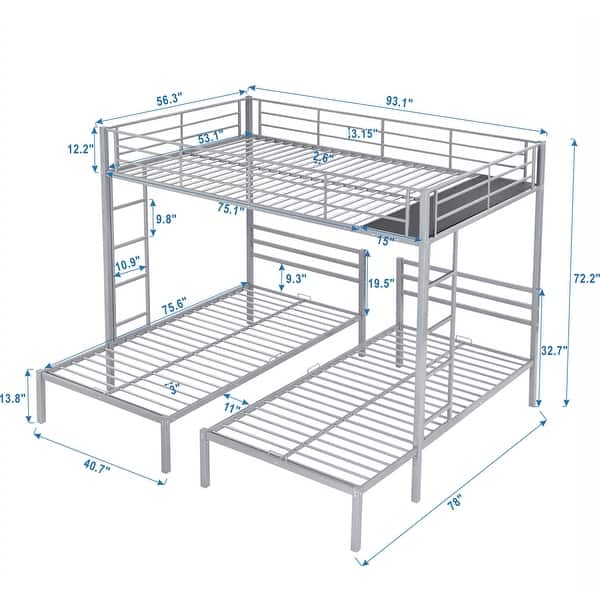 Full Over Twin Bunk Bed with Shelf