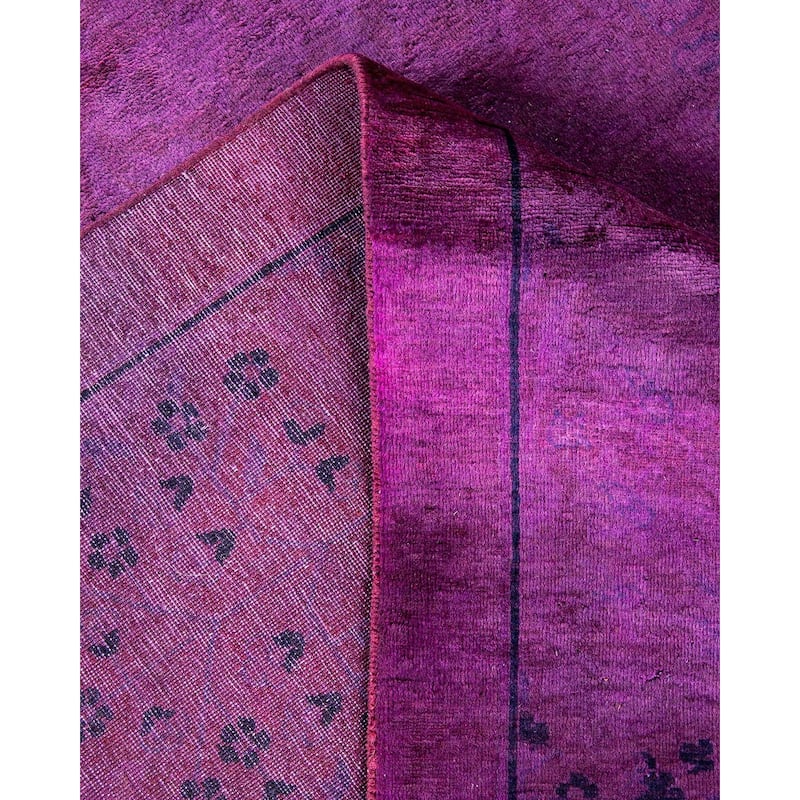 Fine Vibrance, One-of-a-Kind Hand-Knotted Area Rug - Purple, 8' 3" x 10' 3" - 8' 3" x 10' 3"