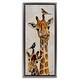 preview thumbnail 21 of 26, Stupell Giraffe & Perched Birds Framed Floater Canvas Wall Art Design by Karen Weber Fine Art 11 x 25 - Grey
