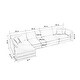 preview thumbnail 13 of 162, Cloud Chenille Upholstered Modular Sectional Sofa with DIY Combination Design