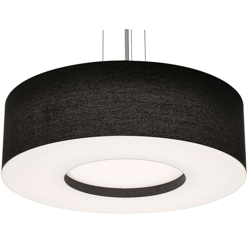AFX MCP3044MBSN Montclair 4 Light 30" Wide Pendant - Satin Nickel / Black / White