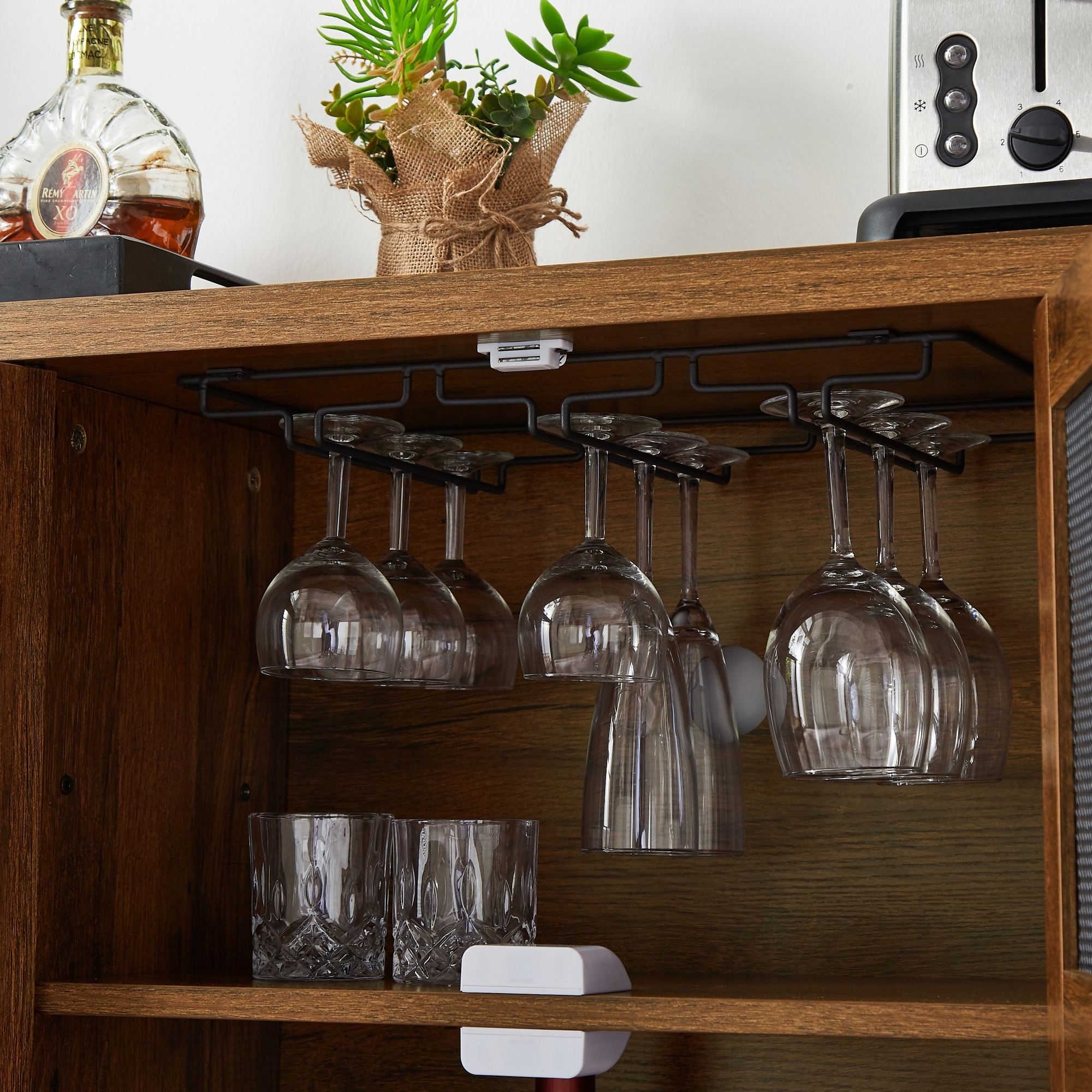 Wine shop bar credenza