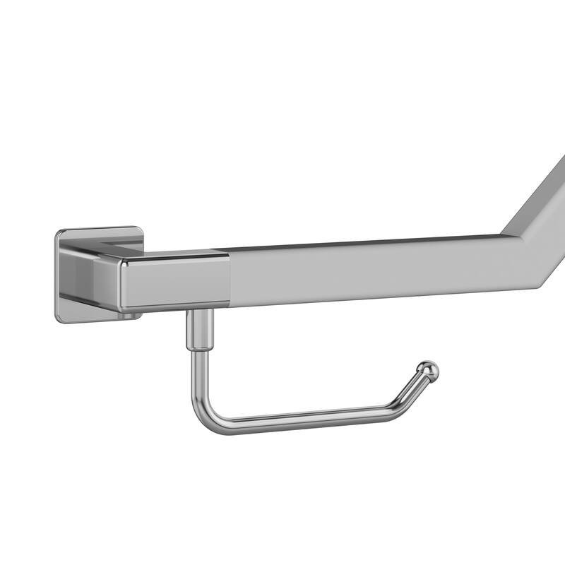 Seville Angle Bar Slip Resistant ADA Compliant 500 lb Weight Capacity Polished Stainless Steel