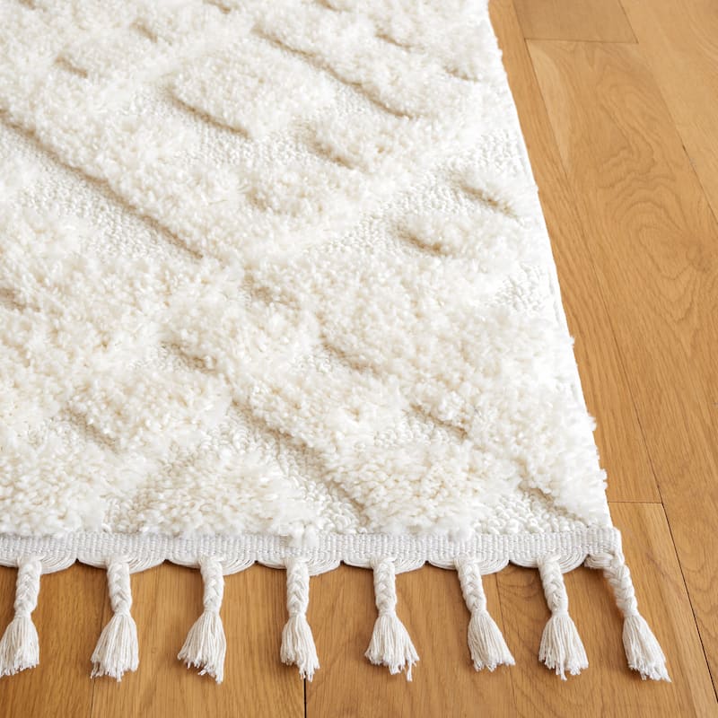 SAFAVIEH Moroccan Tassel Shag Kobi 2-inch Thick Rug