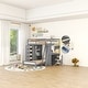 preview thumbnail 3 of 38, Multifunctional & Useful Design Wood Bunk Bed with Maximized Storage Space, Solid Construction