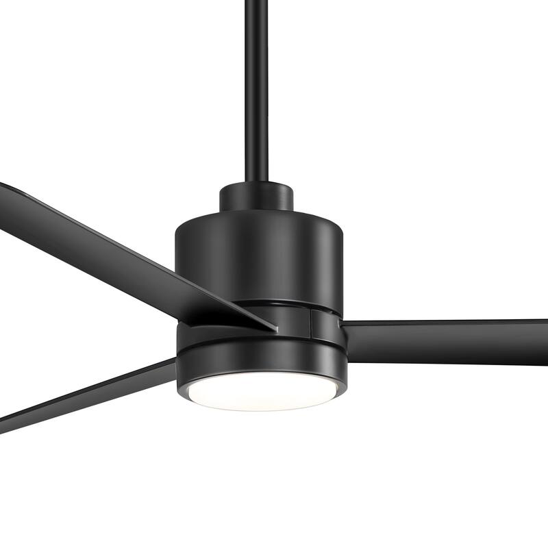 52-In LED Black/White/Gold Ceiling Fan with Light and Remote Control