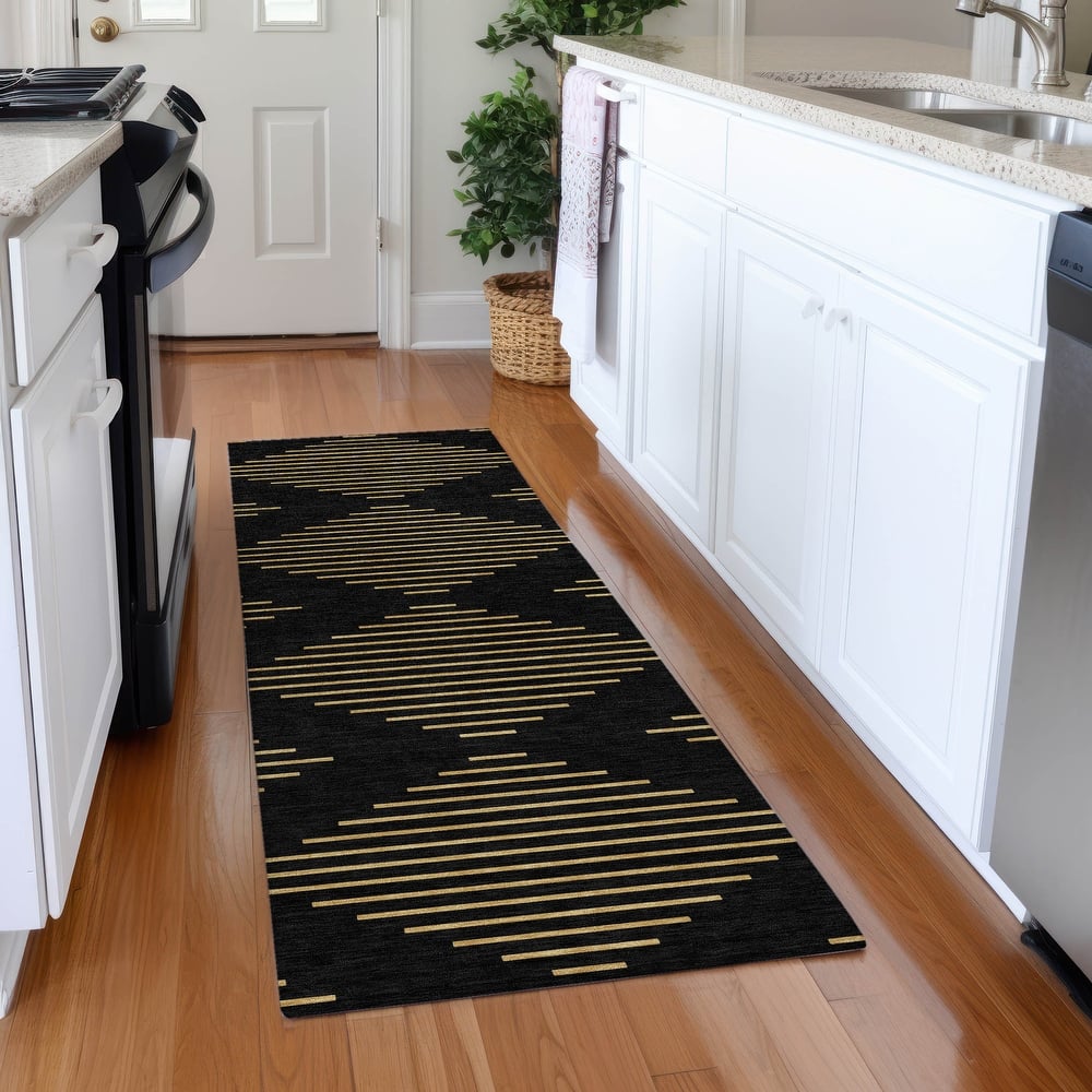 Premium Washable Super Soft Global Stripes Mayfield Rug