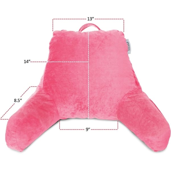 dimension image slide 35 of 62, Nestl Memory Foam Reading Pillow with Backrest, Arms and Pockets