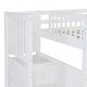 preview thumbnail 9 of 7, White Full Size Pine Wood Bunk Bed with Twin Trundle, Drawers, Storage Racks, and Staircase, Convertible Configuration