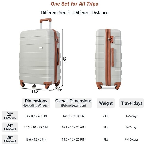 3pcs Hardshell Luggage Sets Lightweight Expandable Suitcase On Sale Bed Bath Beyond 37844632
