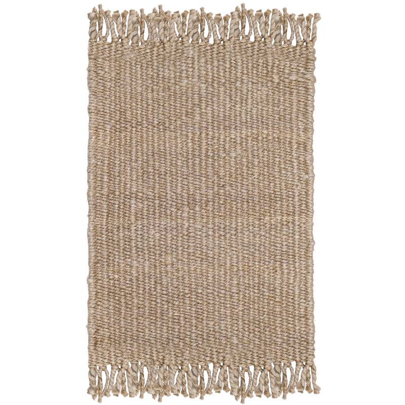 SAFAVIEH Handmade Natural Fiber Eybjorg Jute Fringe Rug - 2'6" x 4' - Grey