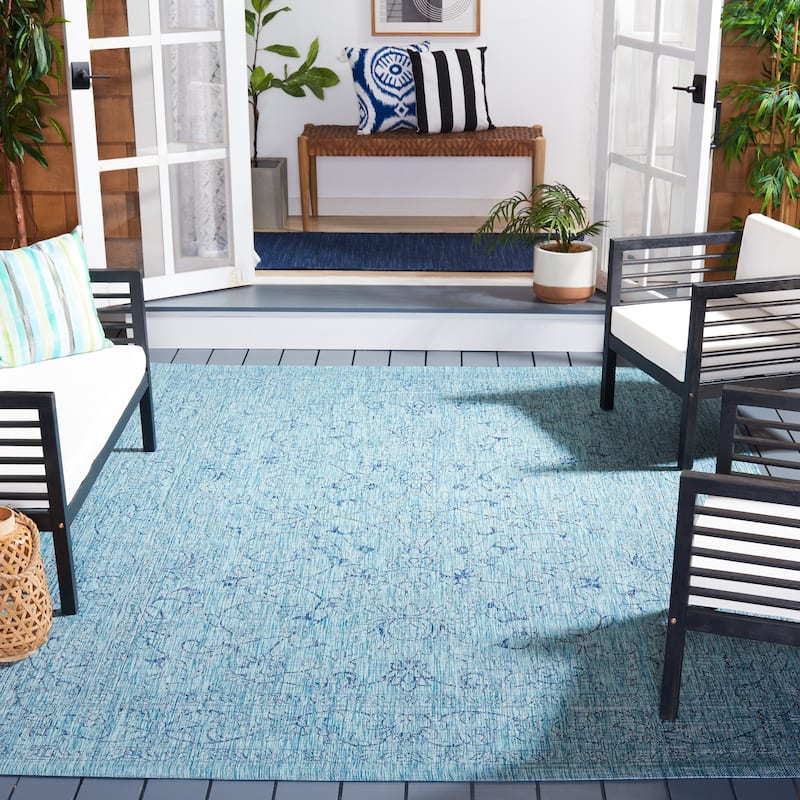 SAFAVIEH Courtyard Aquata Indoor/ Outdoor Waterproof Patio Backyard Rug