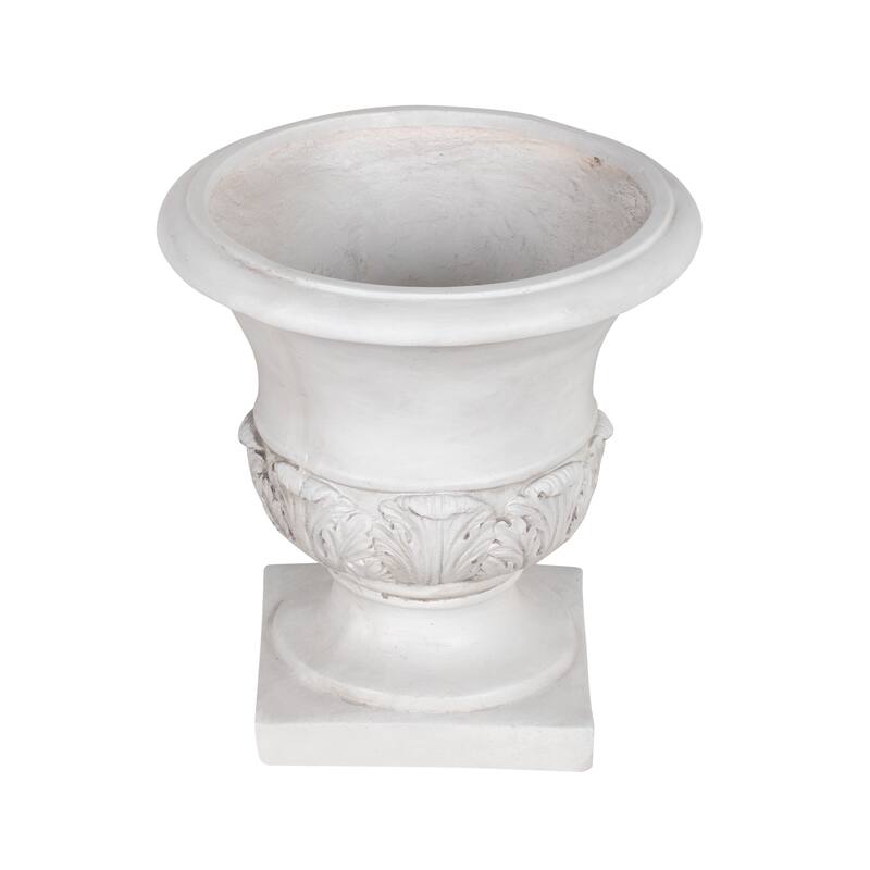 Christopher Knight Home - Classical 18.31"H Outdoor Pedestal Urn Planter with Acanthus Leaf Design
