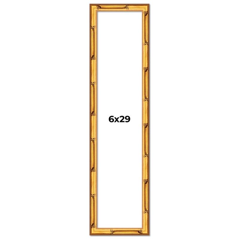 6x29 Frame Gold Bamboo Picture Frame Modern Photo Frame Includes UV Acrylic Shatter Guard Front Acid Free Foam Backing Board