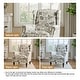 preview thumbnail 76 of 85, Traditional Floral Patterned Wingback Armchair with Nailhead Trim
