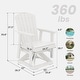 preview thumbnail 53 of 54, Set of 2 HDPE Adirondack Swivel Gliders, Outdoor Patio Chair Set
