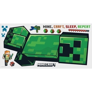 Minecraft Creeper Giant Peel and Stick Wall Decals by RoomMates - Bed ...