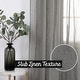 preview thumbnail 40 of 39, Aurora Home Textured Faux Linen Romantic Tie Top Curtain Panel Pair