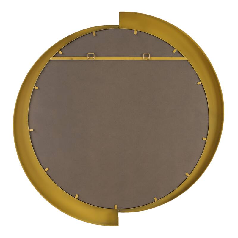 3D Reverse Round Framed Wall Mirror - 44.5" - Brushed Bronze Finish