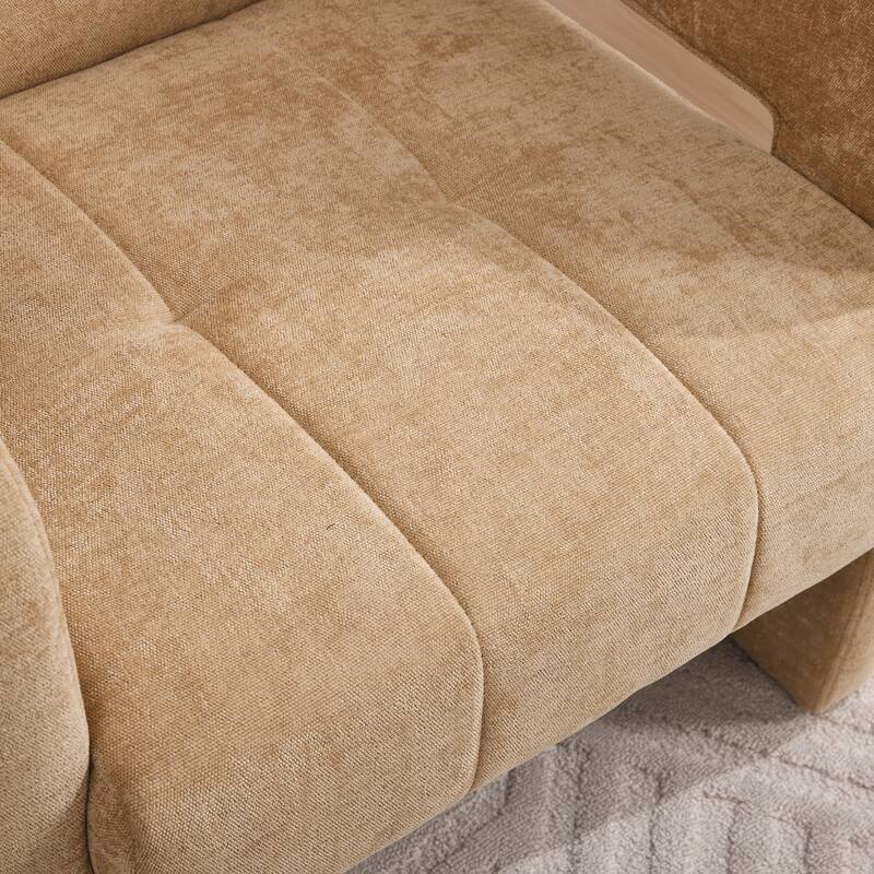 Modern Minimalist Single Armchair, Upholstered Accent Chair for Living Room, Bedroom, Office, Nordic Style Single Sofa Chair