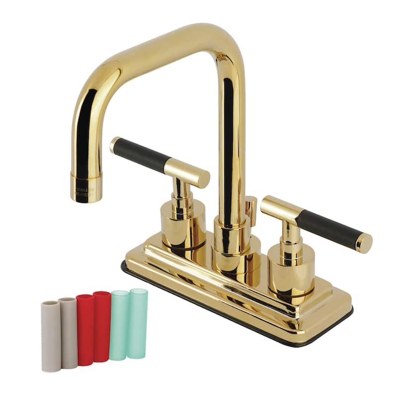 Kingston Brass KS664.CKL Kaiser 1.2 GPM Centerset Bathroom Faucet with - Polished Brass