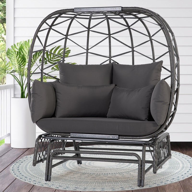 FINCATI Outdoor Patio Double Egg Chair 500lb Oversized Lounge Rocking Basket Bed Bath Beyond 39884830
