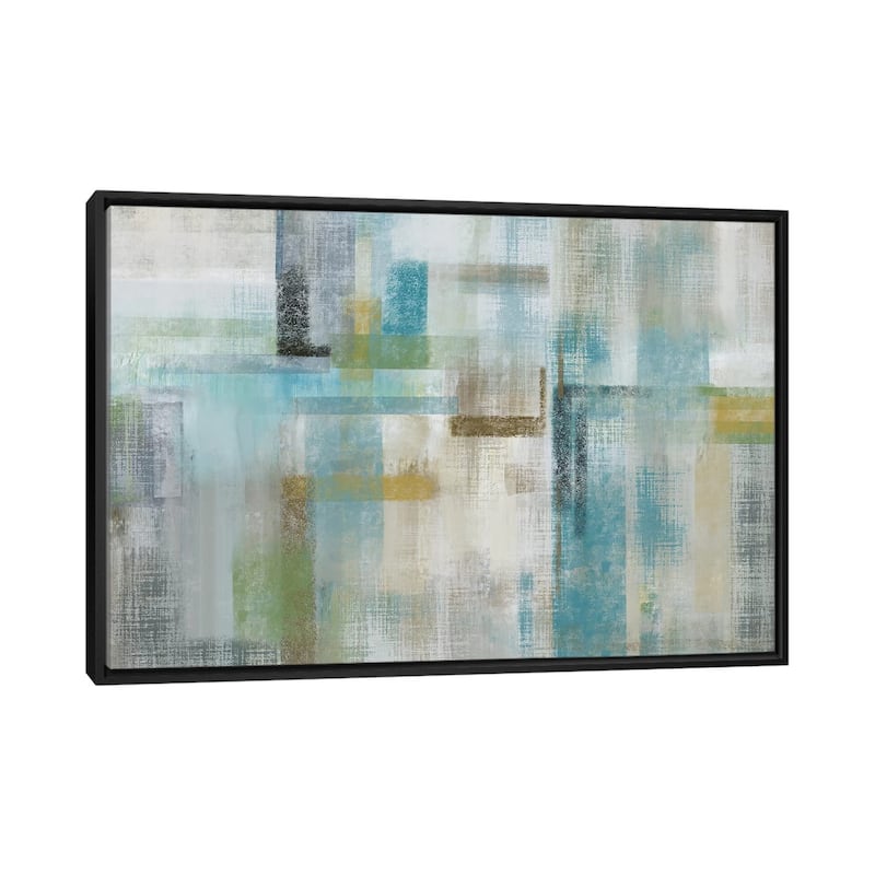 iCanvas "Bits and Pieces" by Nan Framed - Black - 32x48