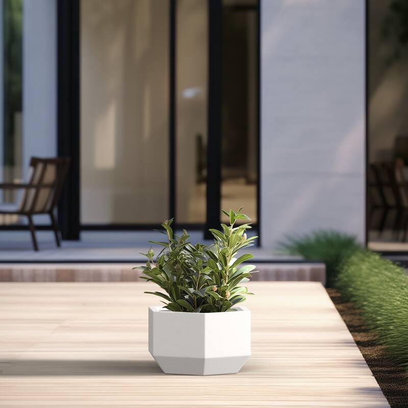 Concrete Geometric Plant Pots / Large Indoor and Outdoor flower Planters