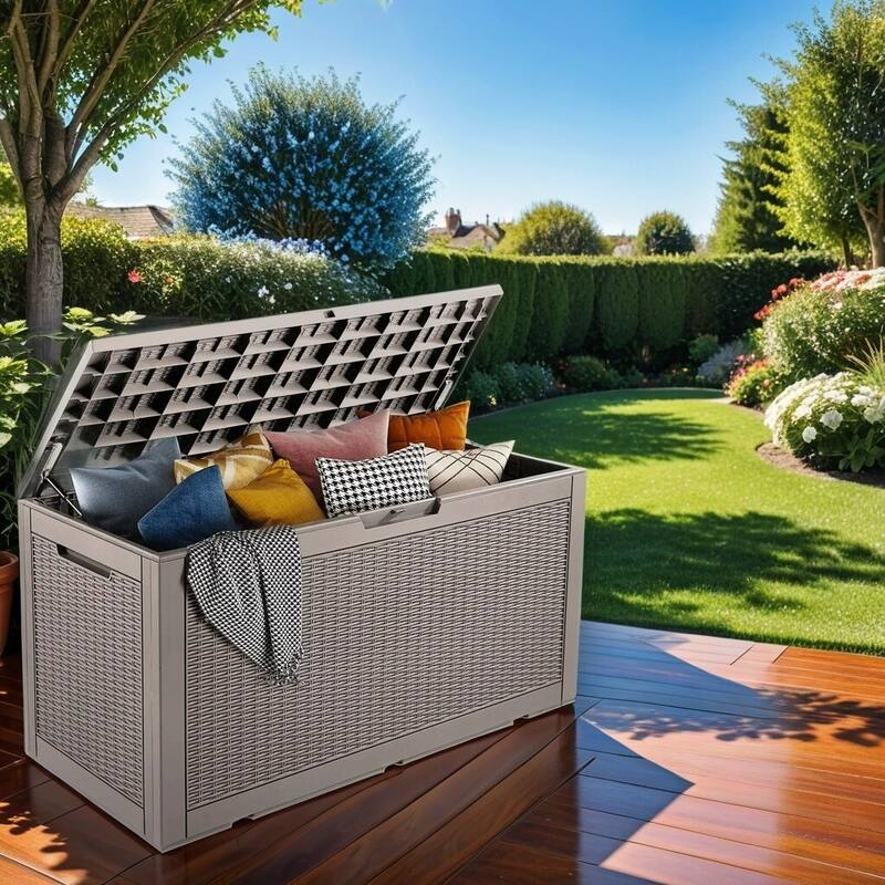 260 Gallon Large Resin Waterproof Outdoor Storage Box