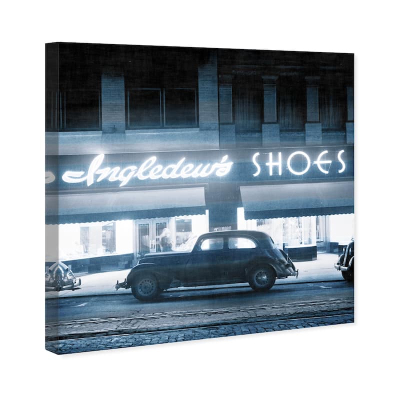 Wynwood Studio Canvas Transportation Old Shoes Blue and Modern & Contemporary Wall Art Canvas Print