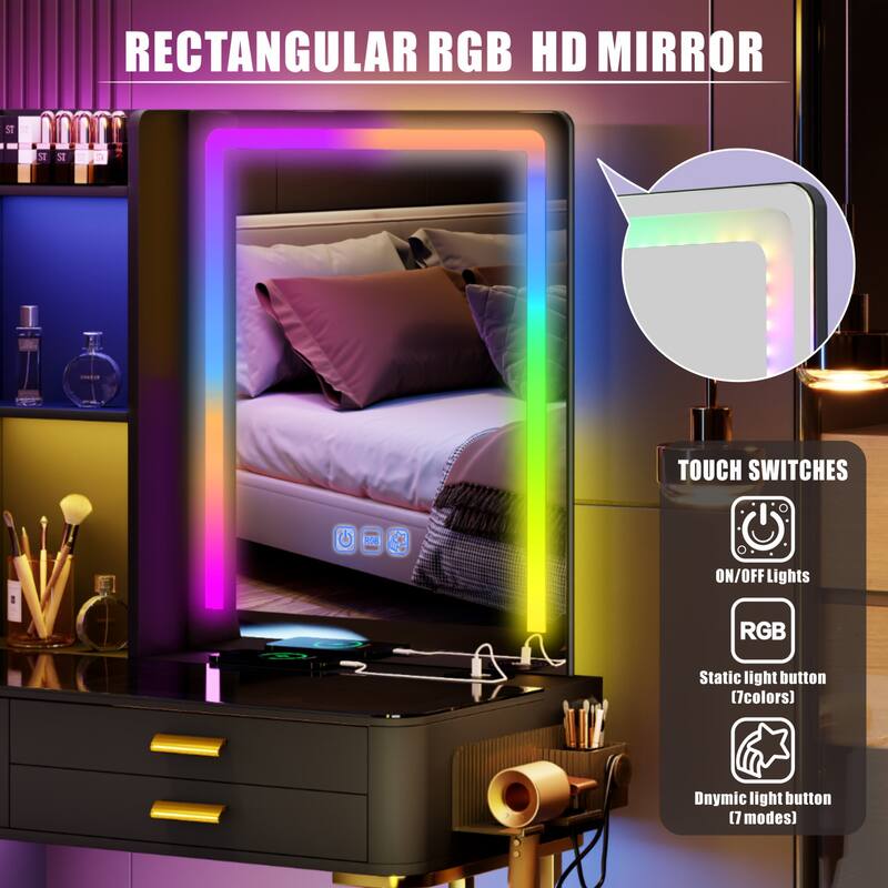 Makeup Vanity with LED Light