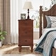 preview thumbnail 20 of 26, Fully Assembled Narrow End Table, Solid Wood Side Table with 3 Drawers, Vintage Nightstand Slim Bedside Table for Small Spaces