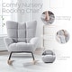 preview thumbnail 32 of 33, HOMYKA Teddy Rocking Chair Nursery Glider Modern Accent Armchair with High Backrest