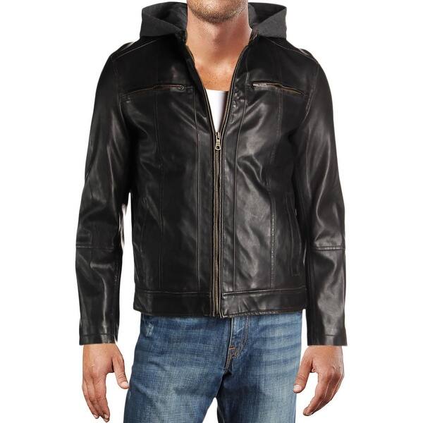 Shop Tommy Hilfiger Mens Bomber Jacket Winter Faux Leather