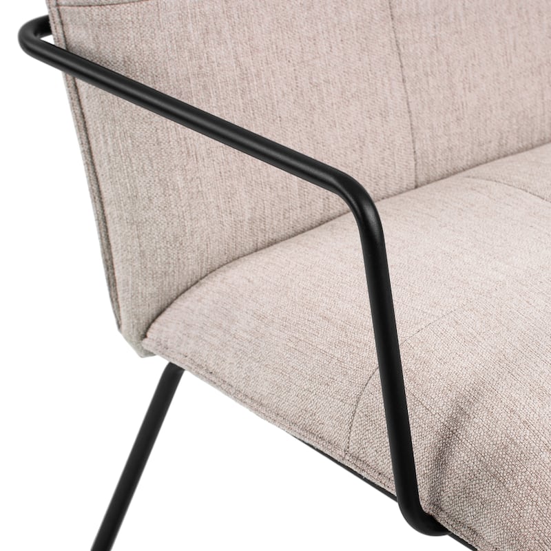 Linen Upholstered Accent Chair Armchair with Metal Frame - 31.5"H x 25.87"W x 19.3"D