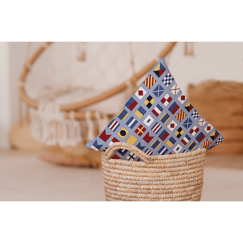 Nautical Flags Decorative Throw Pillow