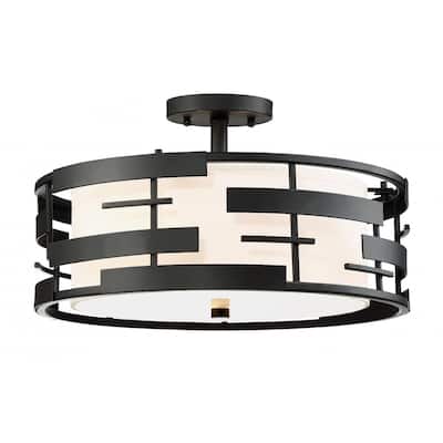 Lansing 3 Light Semi-Flush