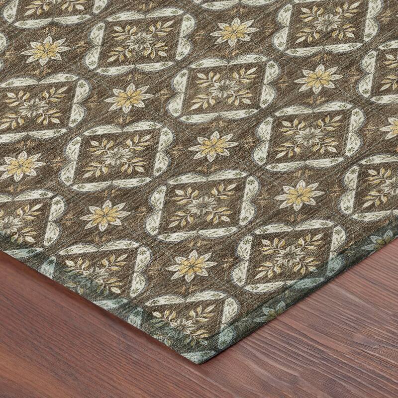 Machine Washable Indoor/ Outdoor Contemporary Granby Chantille Rug