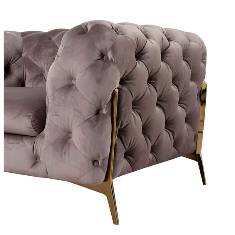 Divani Casa Sheila Modern Silver Fabric Chair