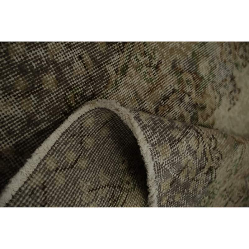 Hand Knotted Oriental 100% Wool Carpet Transitional Floral Beige & Ivories Anatolian Area Rug - 6' 11'' X 3' 9''