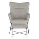 preview thumbnail 45 of 53, Izzy Modern Lounge Chair - N/A Grey Faux Leather/Black
