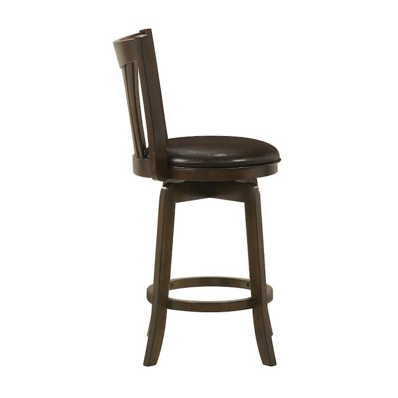 Decker Swivel Stool with Upholstered Seat