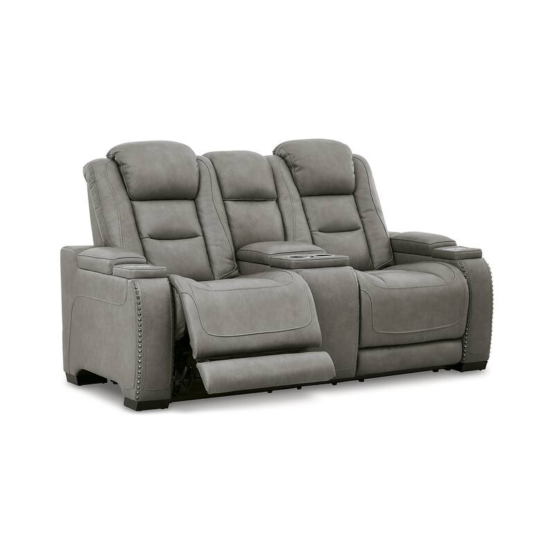 Signature Design by Ashley The Man-Den Gray 2-Piece Upholstery Package - 85"W x 40"D x 43"H