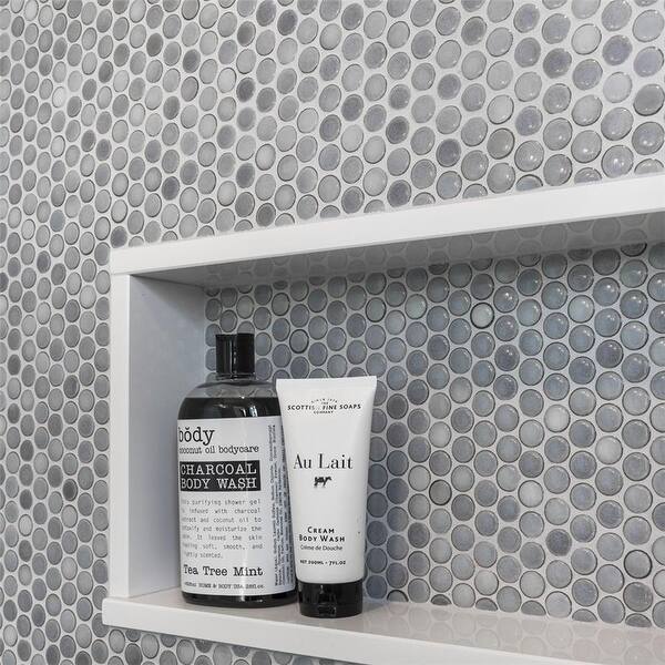 Shop Somertile 12x12 625 Inch Penny Grey Eye Porcelain Mosaic Floor And Wall Tile 10 Tiles 10 74 Sqft Overstock 9812438