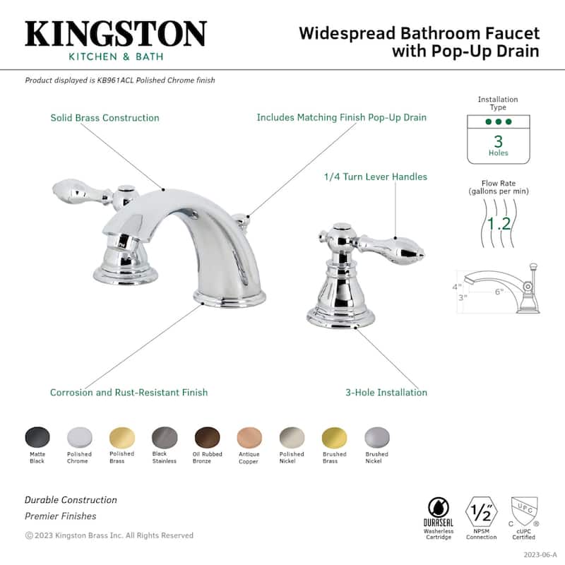 American Classic Deck Mount Widespread Bathroom Faucet