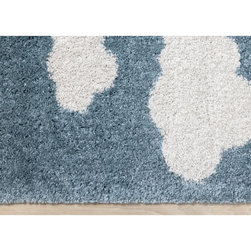 Kids Collection - Blue/Cream Clouds Area Rug
